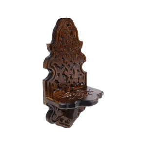 Dekoratif Ahşap Şamdanlık Rafı Mini Boy