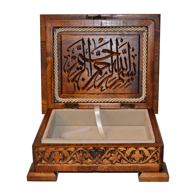 Dekoratif Ahşap Kuran Kutusu Çanta Boy