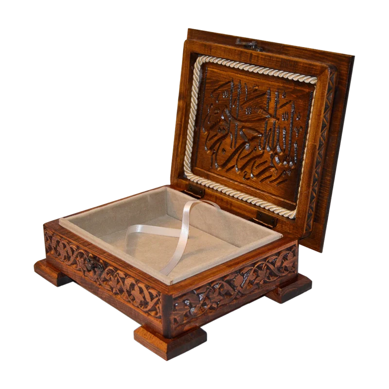 Dekoratif Ahşap Kuran Kutusu Çanta Boy